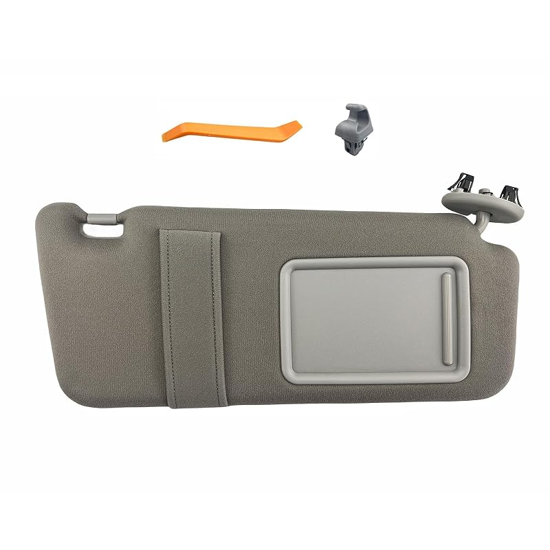 Para-sol direito cinza sem iluminação para Toyota Camry 2007–2011 GlymXia 1 unidade