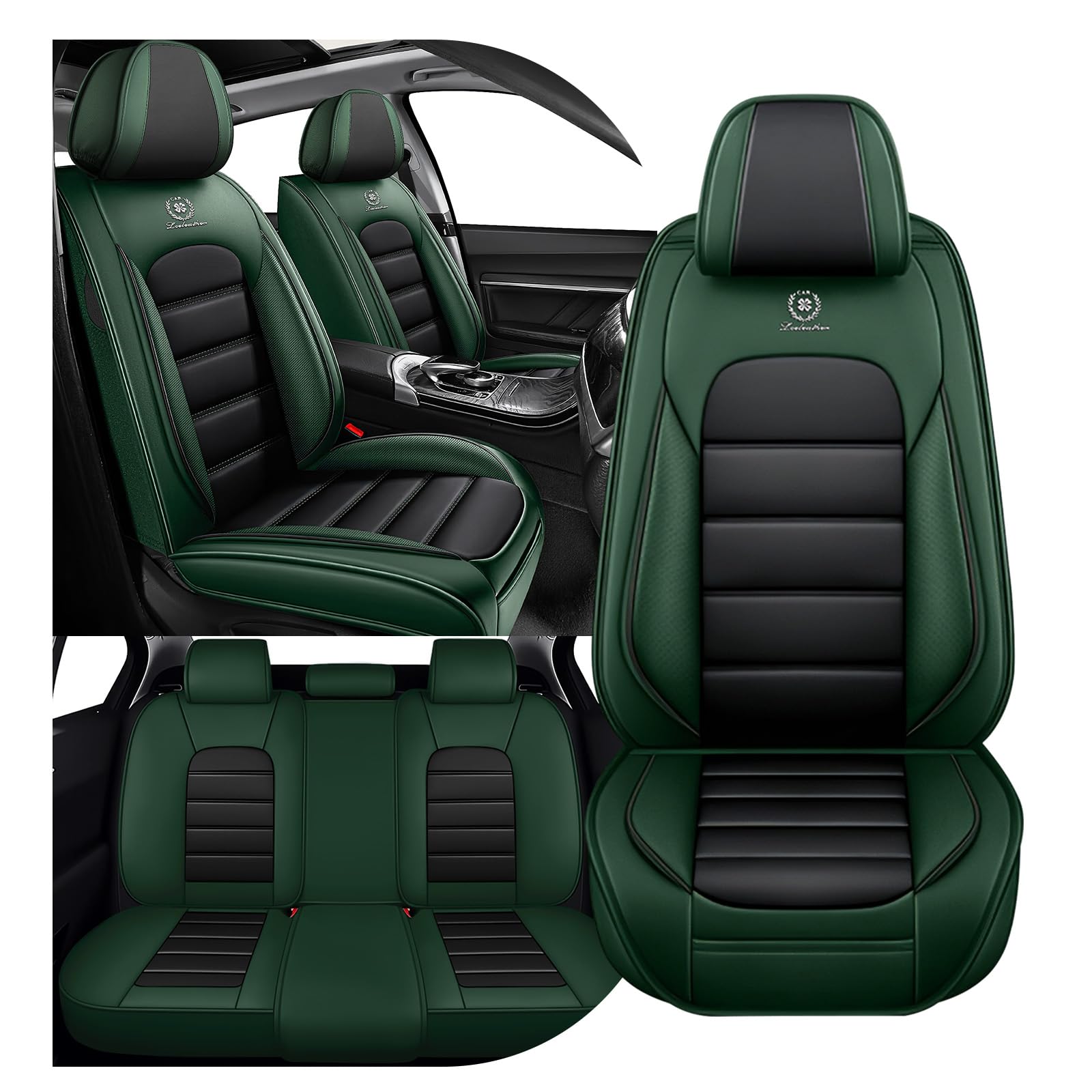 YWZQ Full Set Car Seat Covers for Acura MDX 2006-2026, Waterproof Stain-Resistant Seat Cover, Premium Nappa Leather Seat Protectors with Storage