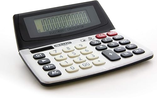 Miniatura 5 de BAZIC Calculadora de escritorio de doble potencia de 12 dígitos con pantalla ajustable (caja de 12) (3012-12)
