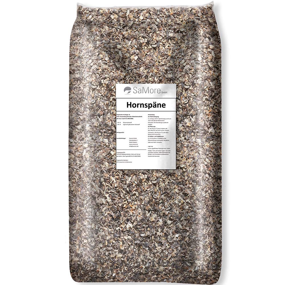 Samore 25 kg Hornspäne Naturdünger 100% natürlicher Dünger, Gartendünger mit Langzeitwirkung