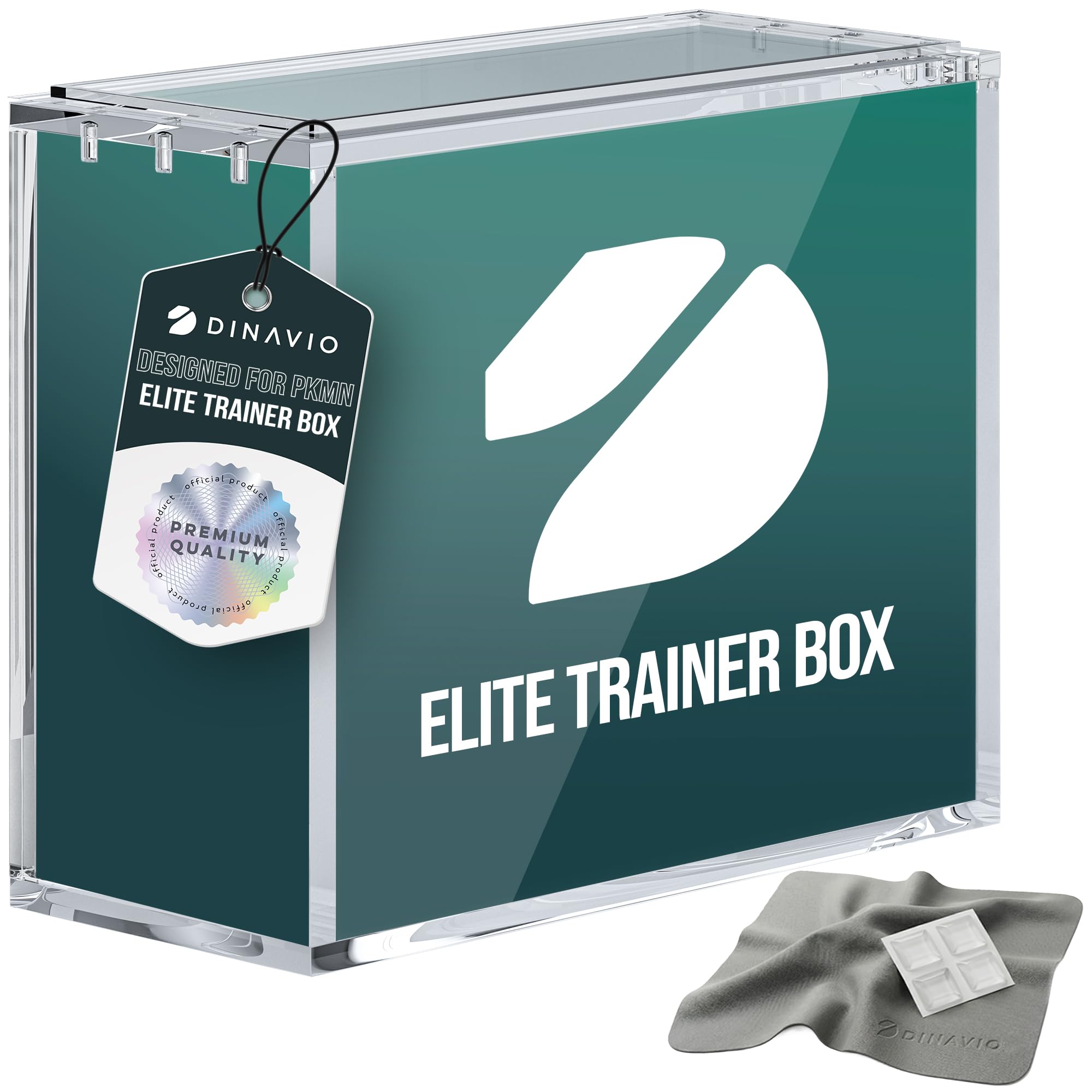 Dinavio Crafthouse Elite Trainer Box Acrylic Display Case Stackable - 8mm + 5mm Ultra Thick Acrylic with N52 Strong Magnets - ETB Case Protector - Compatible with Elite Trainer Boxes