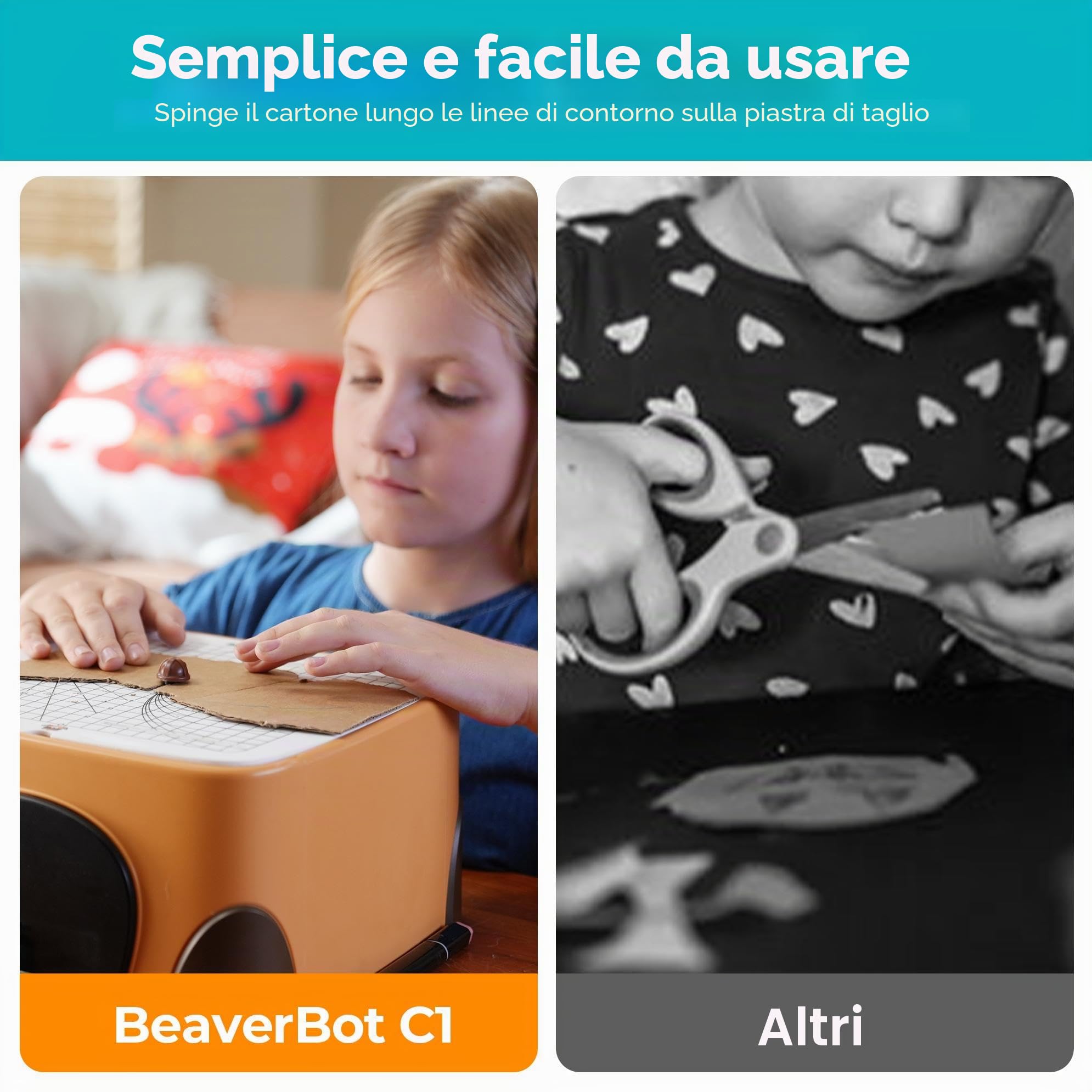 Taglierina per cartone per bambini, kit di strumenti di costruzione in cartone fai da te sicuro, giocattolo educativo per bambini e bambine di 3+ ​​anni