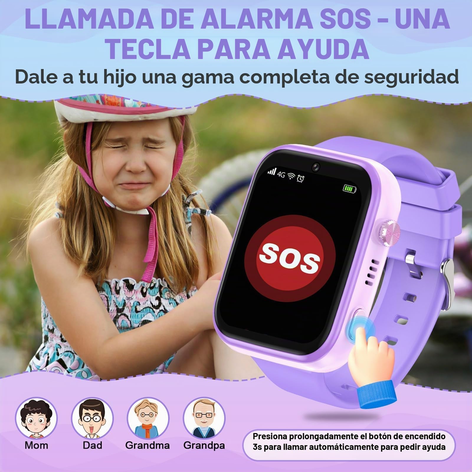 OKYUK - Reloj inteligente 4G para niños, rastreador GPS, múltiples estilos de computadora para elegir, llamadas bidireccionales, competencia de imagen, SOS, Wi-Fi, visualización táctil impermeable