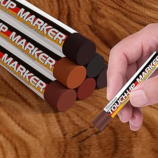 Wood Filler Sticks,6 Colors Wood Wax Crayons, Easy Repair Scuffs, Scratches, Cracks, and Nail Holes on Wood Furniture, Cabinets, Tables, Floors and Doors