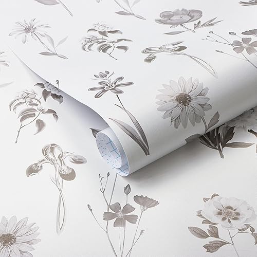 Ismoon Papel tapiz de hojas para despegar y pegar, papel tapiz moderno de hojas de arce para despegar y pegar, papel tapiz de contacto blancodorado,