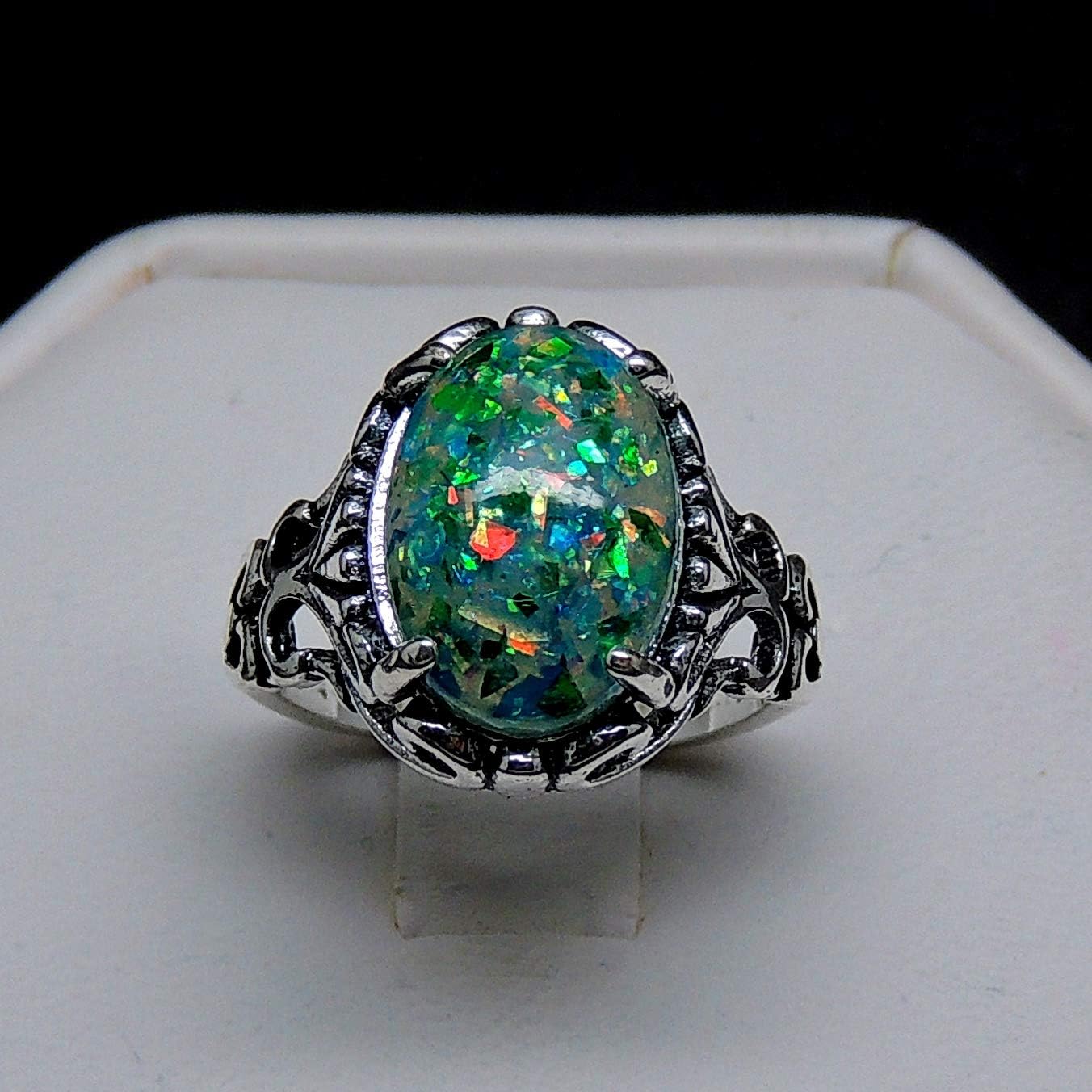 Sasha Wedding Ring Set for Women by Ginger Lyne | Solitaire Champagne Engagement Ring with Matching Wedding Band for Her | Unique Bridal Jewerly for Wife or Girlfriend