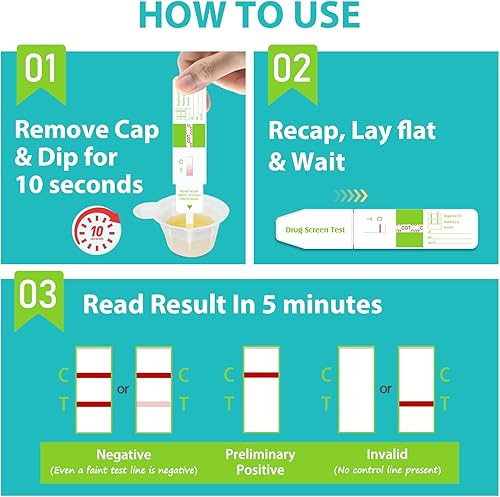 Vista 11 de Easy@Home Tiras de prueba de nicotina: kits de prueba de orina de cotinina rápida de cotinina - Nivel de corte de 200 ng/mL, resultado preciso en 5