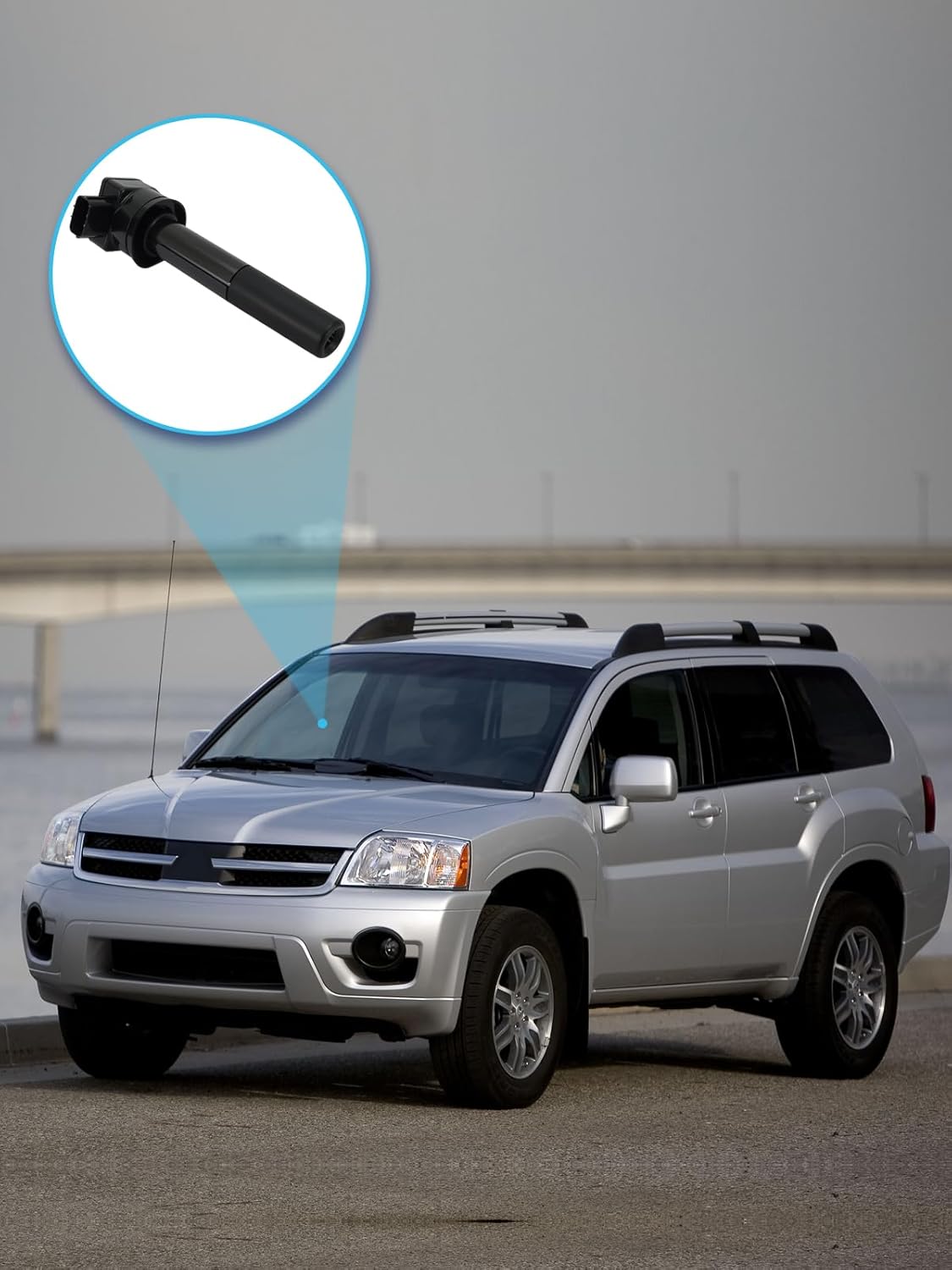 Set Of 6 UF481 Ignition Coil Pack & Iridium Spark Plugs (3.8L Only) For Mitsubishi Endeavor 2004-2008, Galant 2004-2007, Replace # U5303 GN10358 1832A070