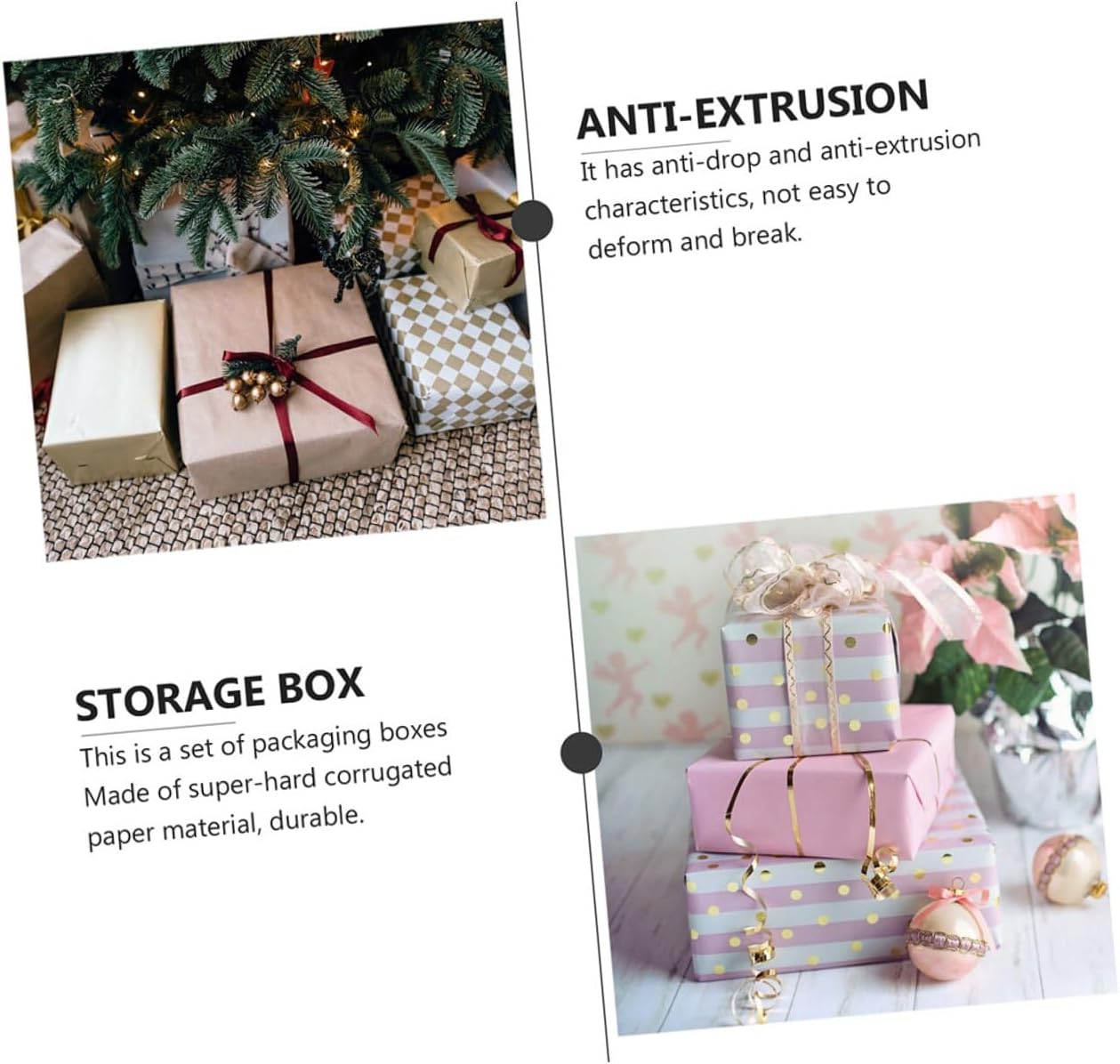 FUOYLOO 15pcs Kraft Paper Boxes Foldable Rectangle Storage Boxes 31x21.5x5cm E-flute Sturdy Paperboard for Party Favors Flower Arrangements and Birthday Presents