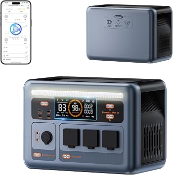 PowerMax 1800SE Portable Power Station 1800W 3600W Surge, 1024Wh