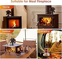 Vista 4 de Ventilador de estufa de leña, ventilador de chimenea alimentado por calor, no eléctrico, ventilador térmico para estufa de leñaquemador de troncos