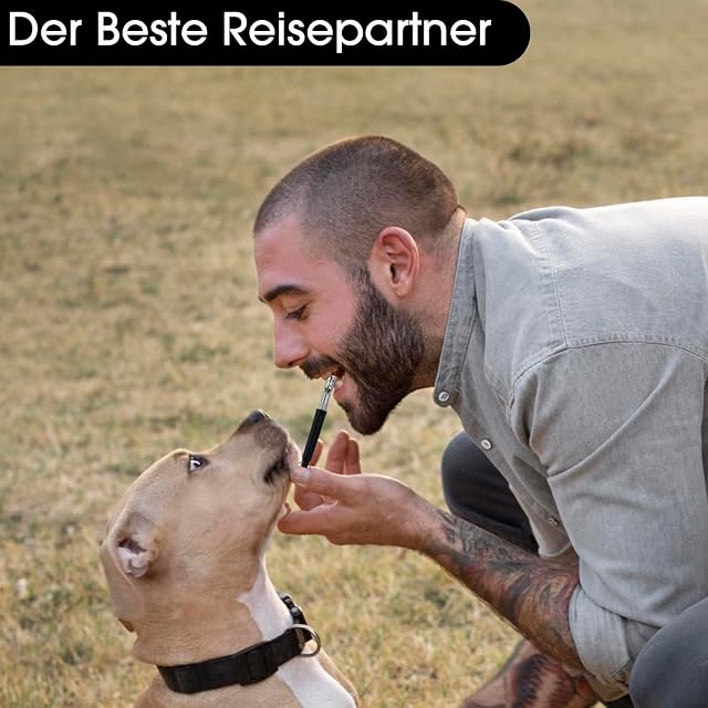 Foto 4 de 7 de 2 Silbatos Reutilizables para Perros, Silbato Perros, Silbato de Entrenamiento de Alta Frecuencia Ajustable