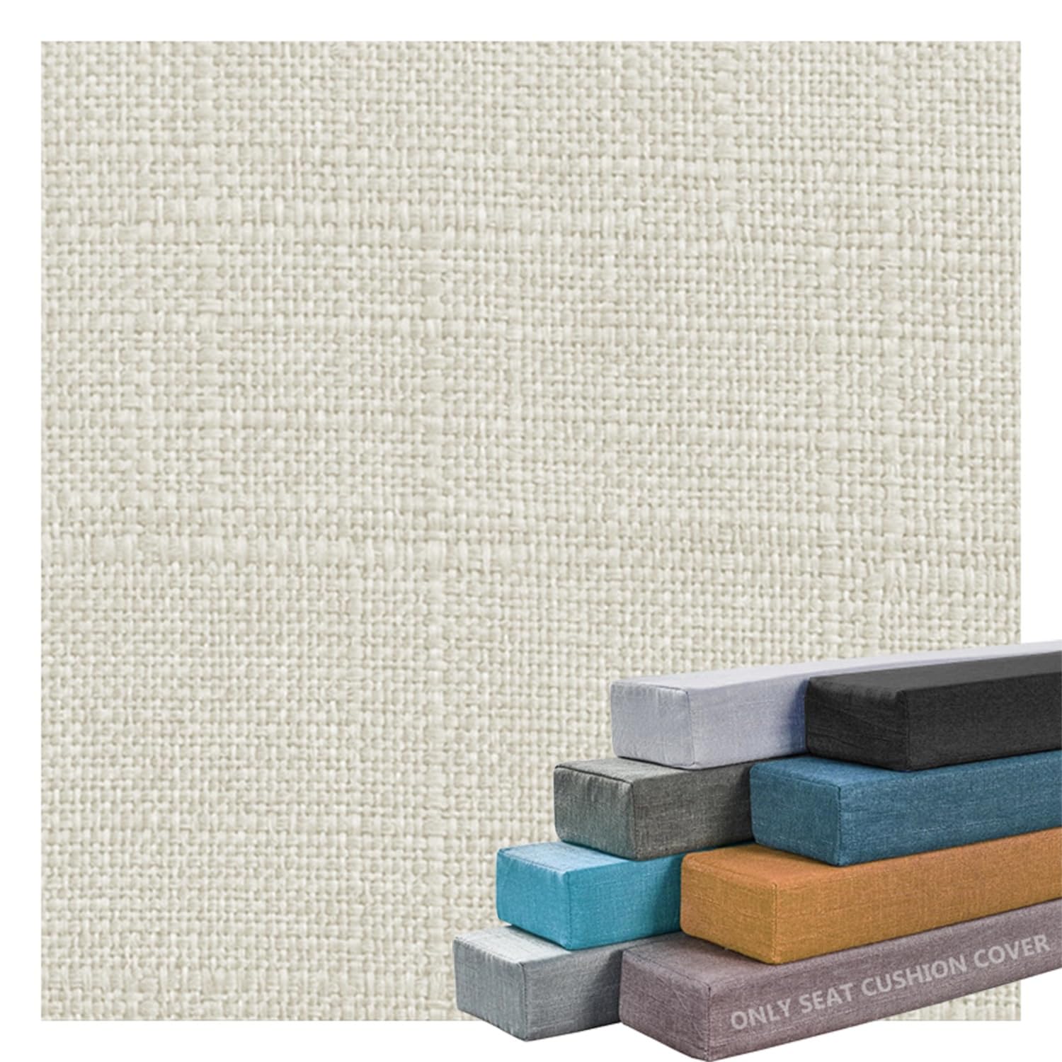 ELYSYSRL Bed Gap Filler Removable Cover, Mattress Extender Foam Protective Covers Rectangle for Single/Double/King Size Bed with Zipper, Only 1 Pillow cover(Beige,200x20x25cm) — image 1