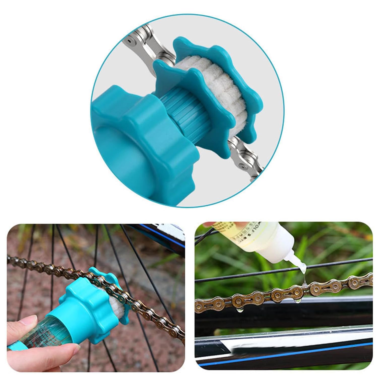 Chain Oiler, PP Chain Lubricator Bottle Cleaner Maintenance for Mechanical Equipment