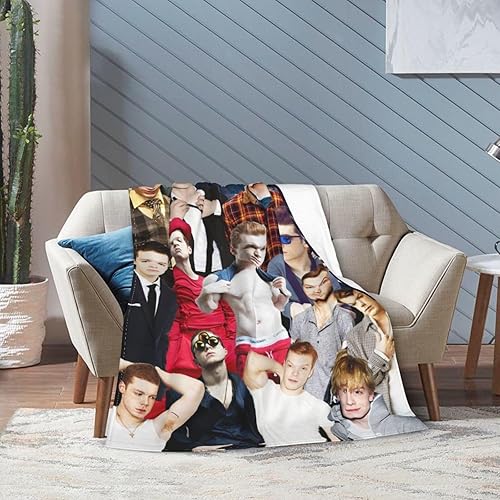 Miniatura 6 de Manta Cameron Monaghan suave y cómoda manta de lana polar para sofá, oficina, coche, camping, yoga, viajes, decoración del hogar, acogedora manta de