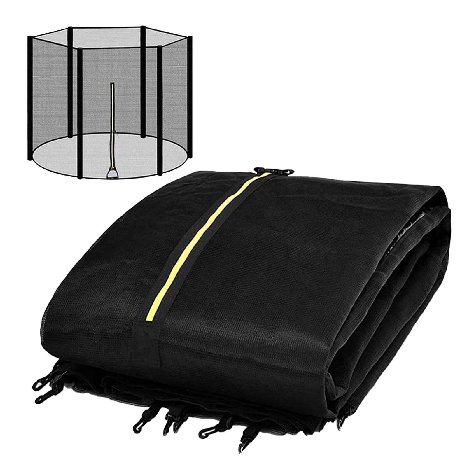Trampolinnetz – Ersatznetz für Sicherheitsnetz mit reißfestem Netzschutz, Sicherheitsschutzbarriere für 1,8 m, 2,4 m, 3 m, Trampolin, Outdoor, Hinterhof, Spielen, Springen, Freizeit, Sicherheit