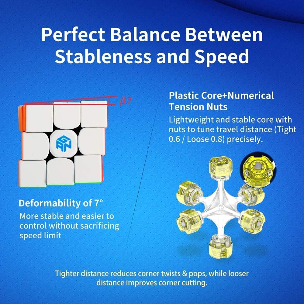 GAN356 RS Speed Magic Cube Gan 356R 3x3 Stickerless 3x3x3 Speedcube GES V3 System