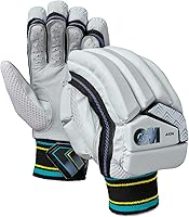 Gunn & Moore GM Aion Premium Cricket Batting Gloves 2025 - Calf Leather Palm, Adult Youth Junior Sizes, White Blue