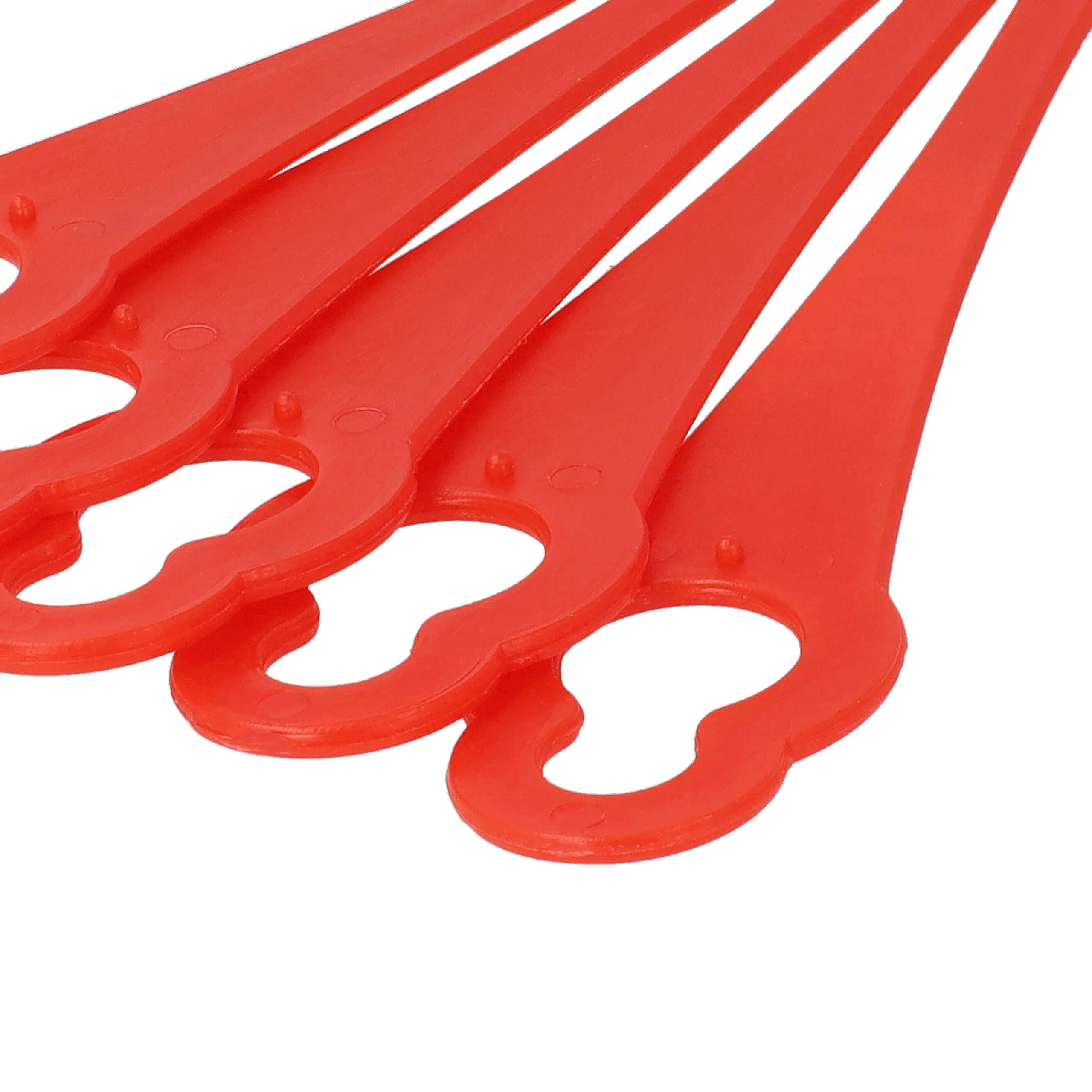 vhbw 50x Ersatz-Messer Ersatz für Recharge Tools GTB-20 | 9363144S für Rasentrimmer - Ersatzklinge Rot, Nylon / Kunststoff