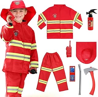 AYBUY Kids Fireman Costume, Kids Firefighter Costume and Acc