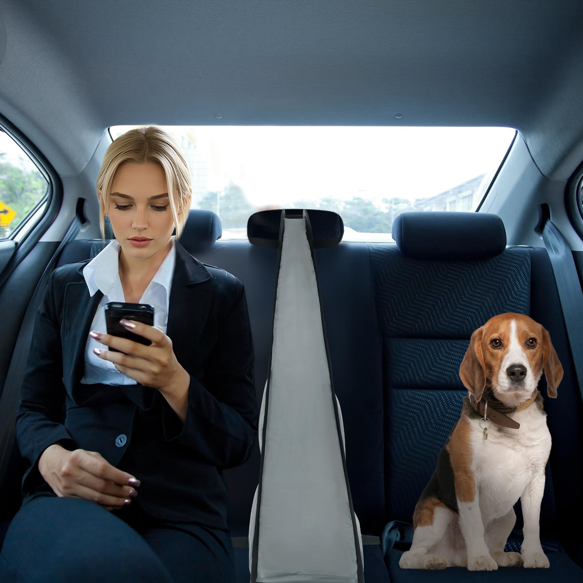 Back Seat Divider, Inflatable Car Seat Divider For Kids To Stop Fighting, Easy To Store