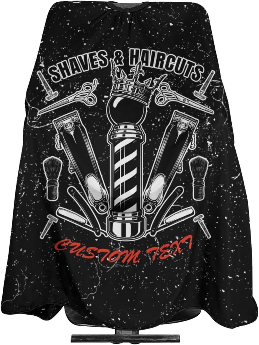 Custom Barber Cape Hairdresser Cape, Add Your Photo Text Logo Personalized Barber Salon Cape for Men, Customized Hair Cutting Cape for Home Salon Barbershop