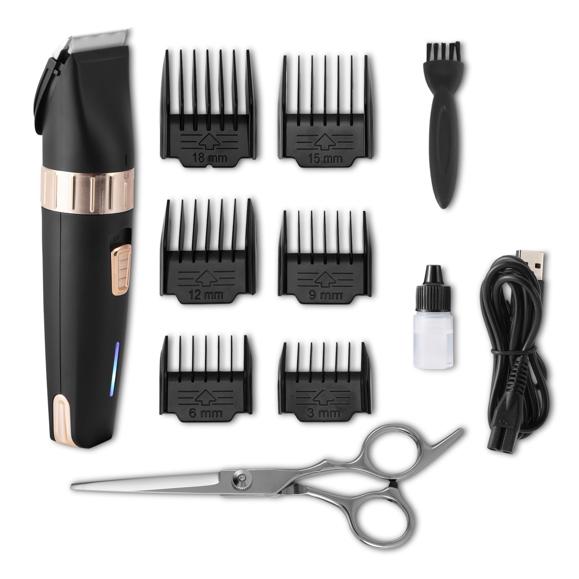 Amazon Basics Dog Shaver Clippers Low Noise Rechargeable Cordless Electric Quiet for Dogs Cats Pets