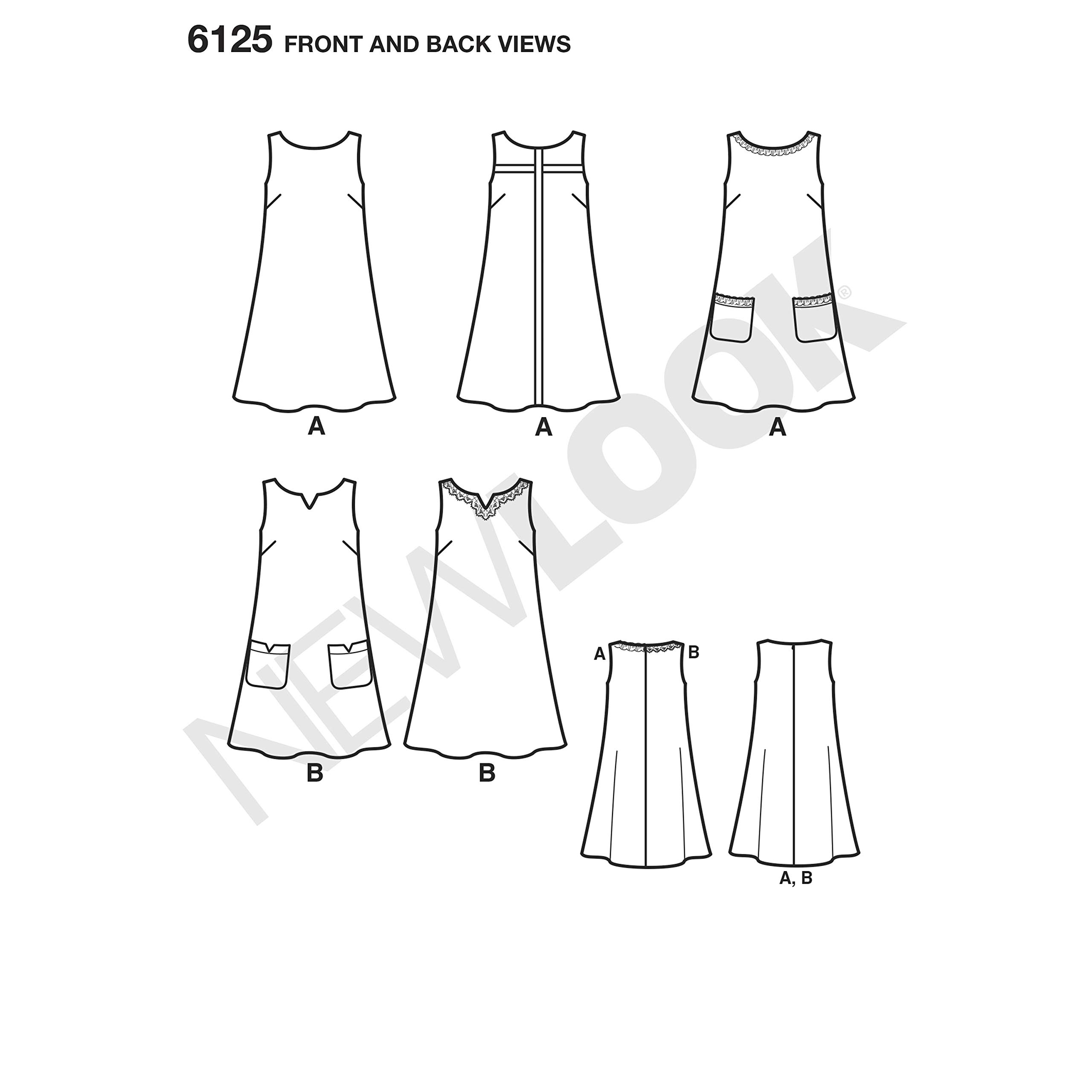 Amazon.com: New Look Ladies Easy Sewing Pattern 6125 A Line Shift Dresses : Arts, Crafts & Sewing Amazon.com: New Look Ladies Easy Sewing Pattern 6125 A Line Shift Dresses : Arts, Crafts & Sewing