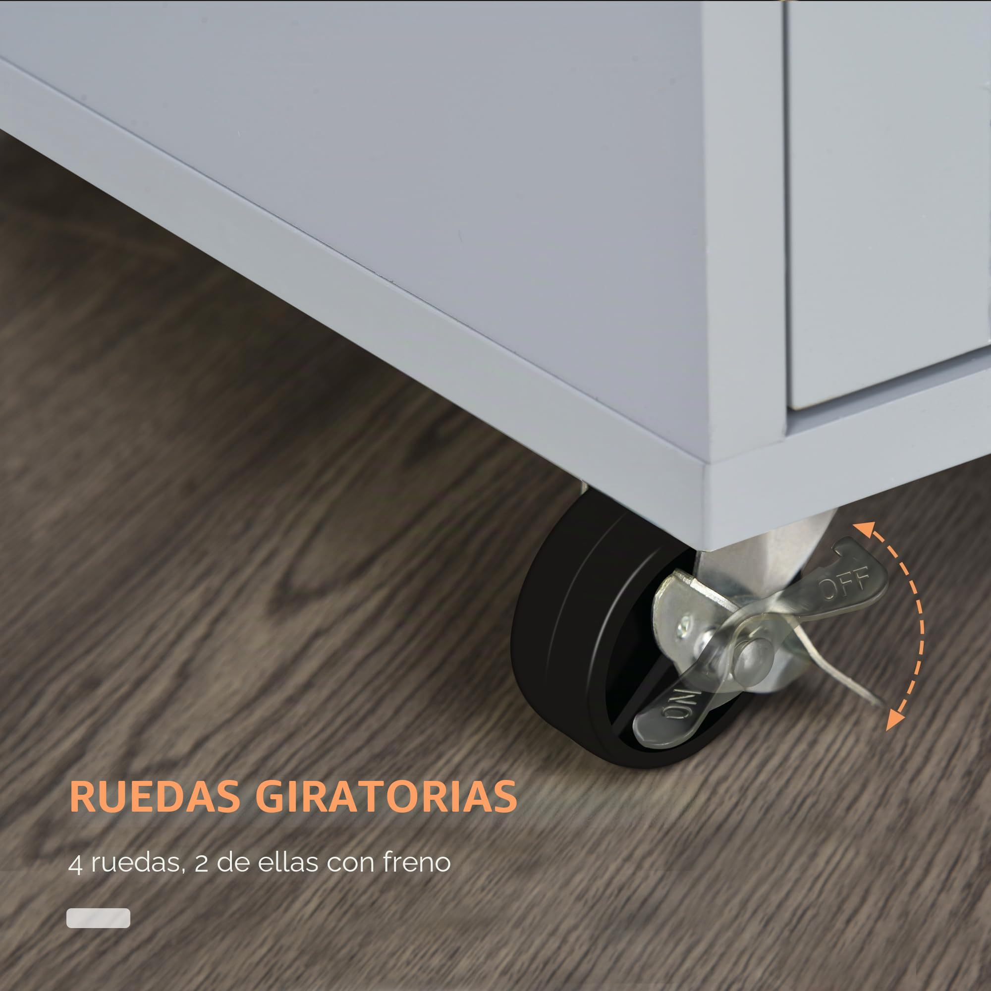 HOMCOM - Postre de cocina con ruedas, 83 x 45 x 91,5 cm, color blanco | Carro de Servicio, Isla de Cocina, Cajón de Armario Portapaños