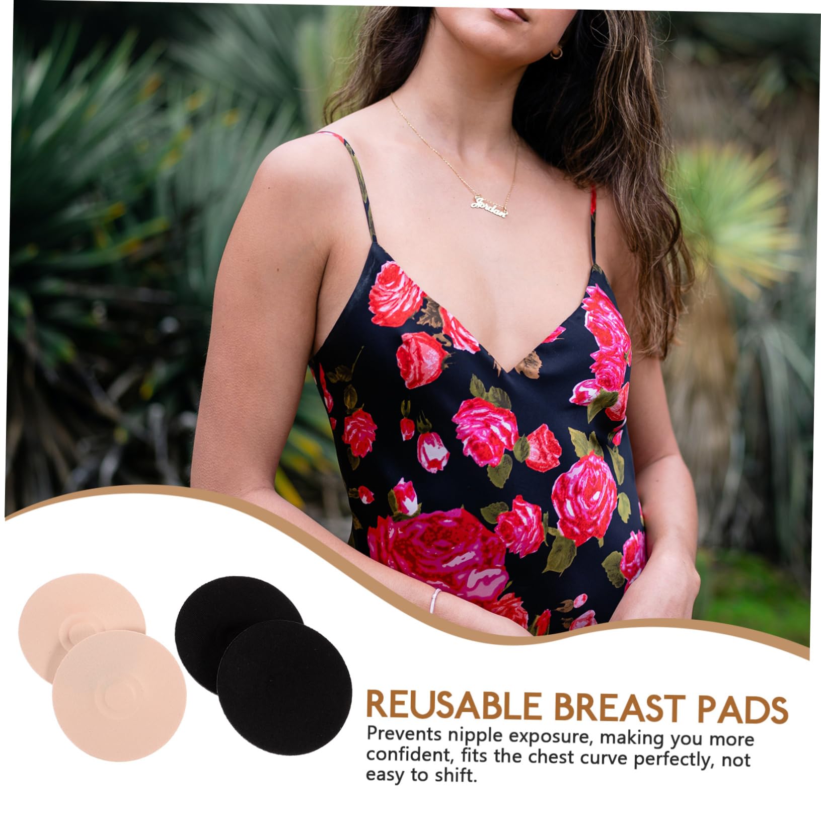 TENDYCOCO 6pairs Reusable Cotton Breast Pads Anti-chafing Nipple Covers for Nursing Invisible Prevent Leakage and Exposure Comfortable and Soft for Mothers