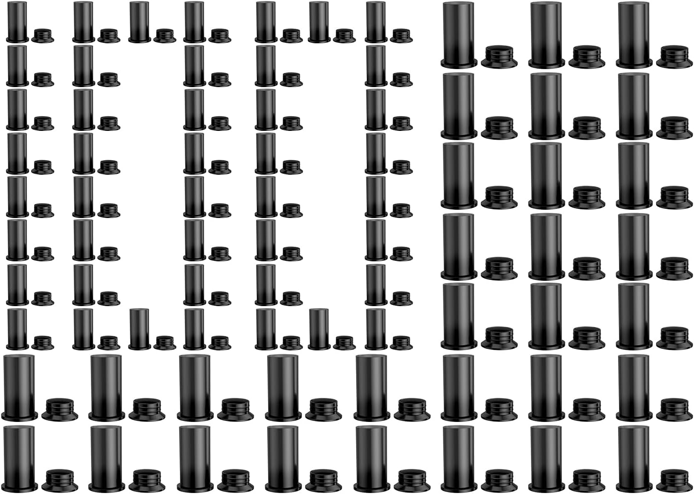 Bateria Power 100 Pairs Solar Connector Caps, IP68 Weather Resistant Dust Male and Female Plug Cap for Solar Panel Connectors-Soft Connector Caps