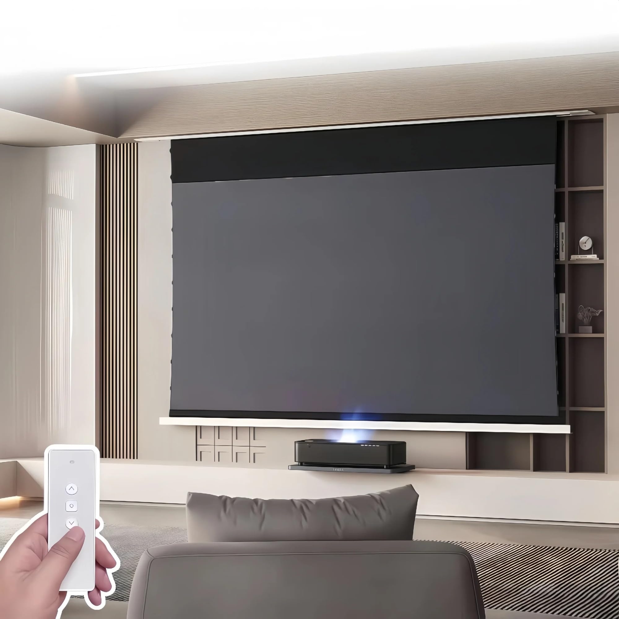 schermo home theater Schermo ALR elettrico da incasso a soffitto per proiettori a focale corta(120 inch)