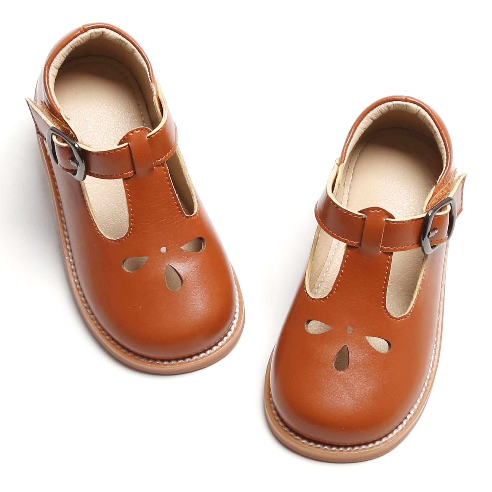 GINFIVE Toddler Little Girls Mary Janes Flats Girls Dress Shoes Kids Shoes