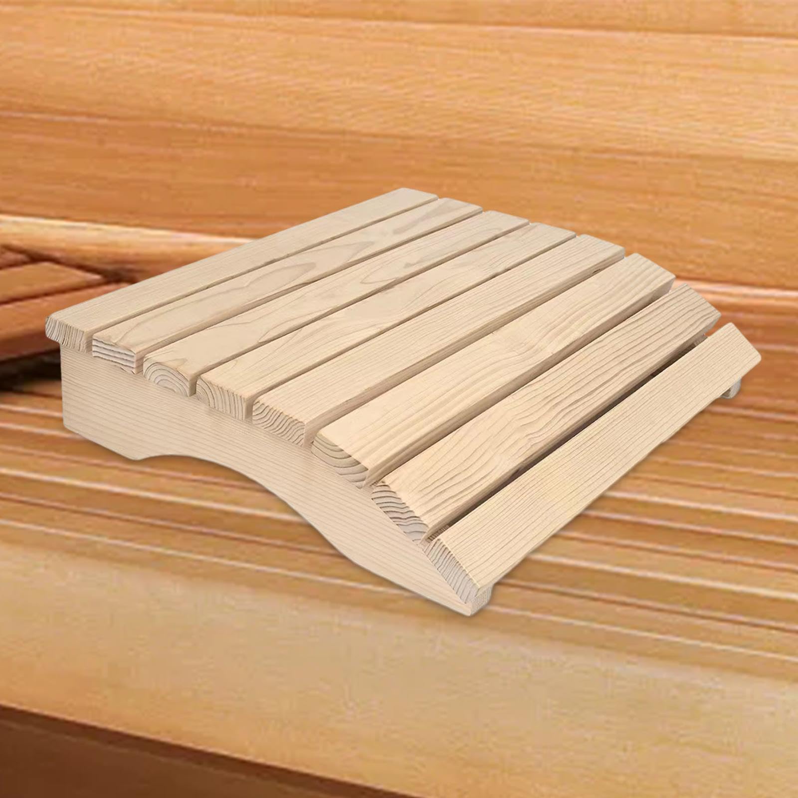 Sauna Respaldo Almohada Accesorios Soporte Antideslizante Madera Reposacabezas Baño