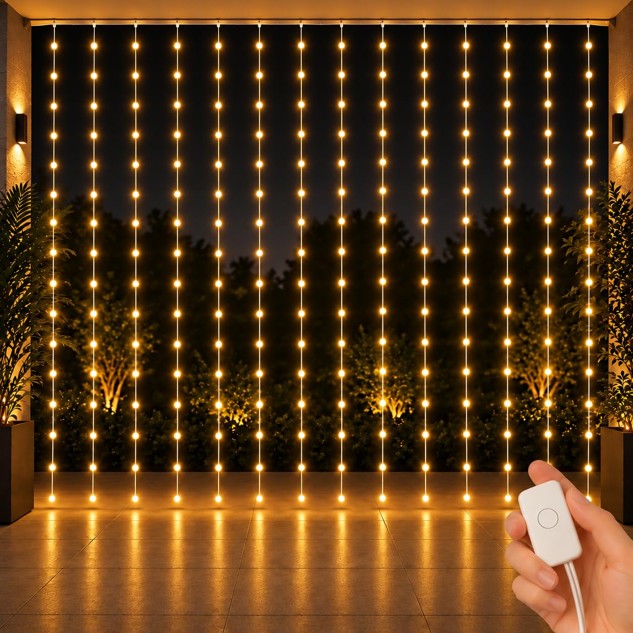 Gesto Meteor Shower LED Lights - Falling Rain Decor -10