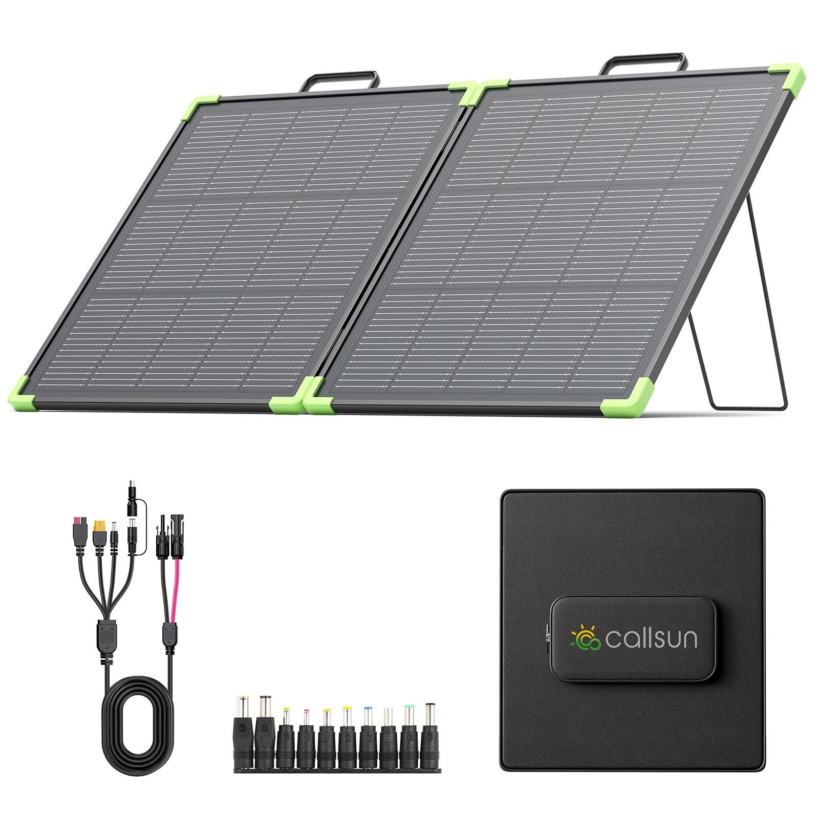 Callsun N-Type 16BB 100W Tragbares Bifazial Solarpanel Faltbare Monokristallines Solarpanel für Tragbare Powerstation