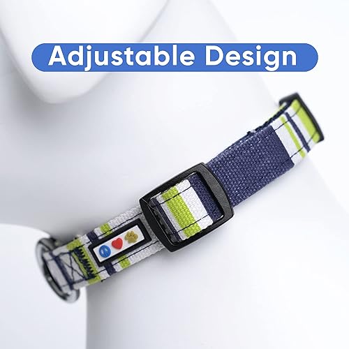 Vista 72 de Pawtitas Collar personalizado para perro, collar de perro pequeño, bordado con nombre, número de teléfono, collar de cachorro, collar ajustable