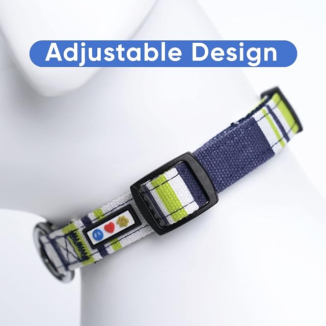 Foto 3 de 7 de Pawtitas Collar Multicolor para Perros y Cachorros - Extra Pequeño, Entrenamiento, Verde/Blanco/Azul