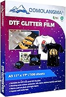 Vista 1 de 100 hojas de película DTF con purpurina DTF Hoja de película de transferencia DTF Hojas de pretratamiento para impresión directa a película