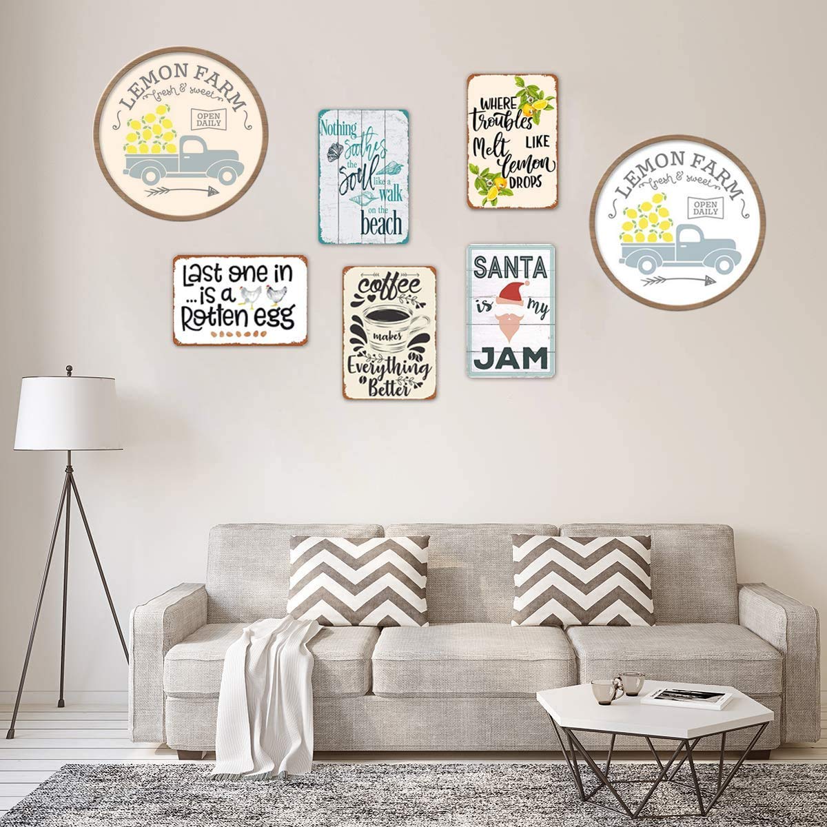 Three Little Birds Vintage Tin Sign - 8x12 Inch Retro Metal Wall Decor For Home & Bar