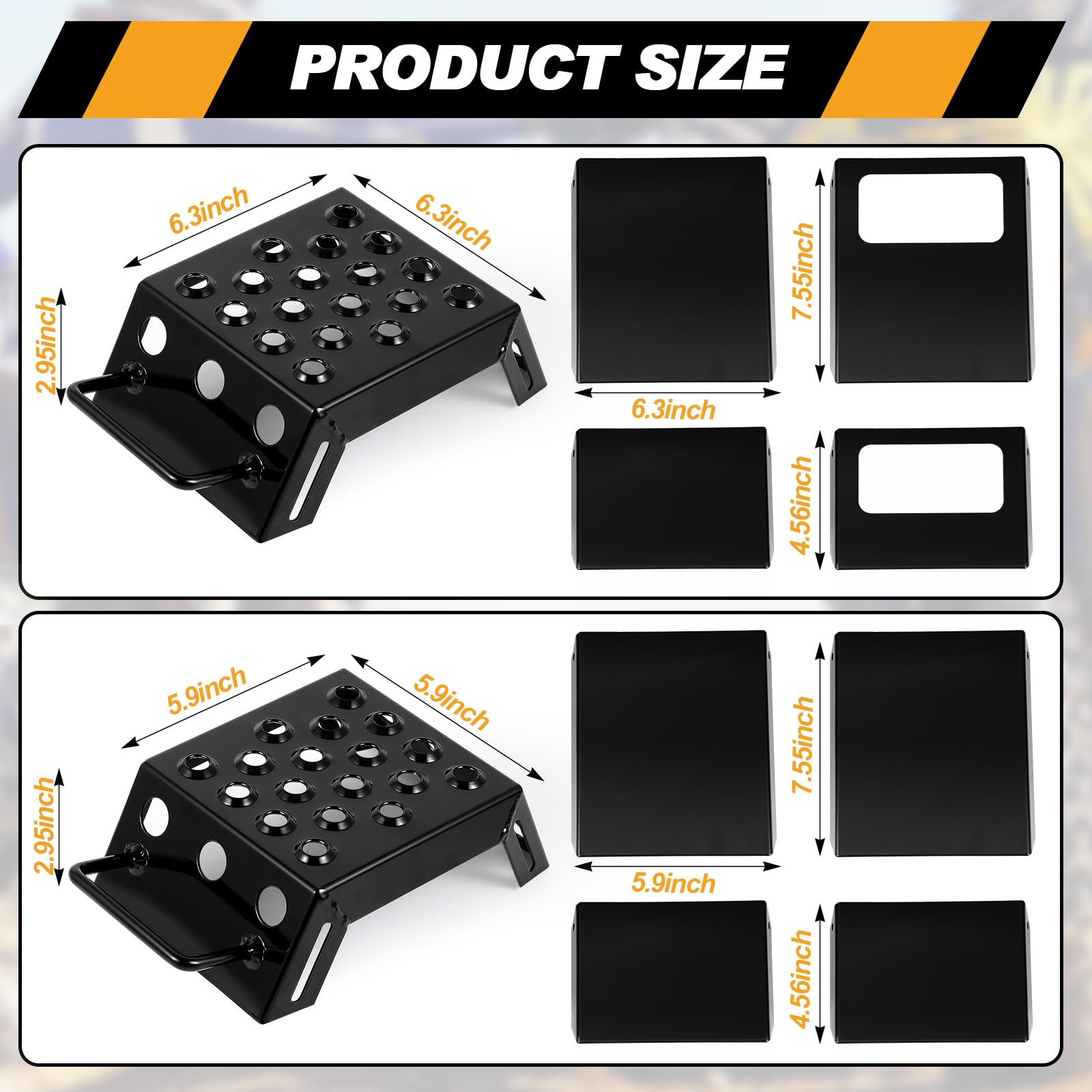 'DaisyInner 2 Pcs Moto Starting Block Aid Adjustable 3-9'' Starting Blocks Motorsport Foot Stool Dirt Bike Accessories for E Bikes Youth Moto Crossers Touring Motorcycles'