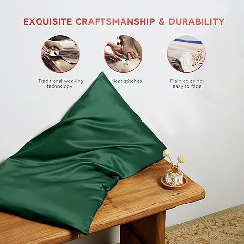 Miniatura 5 de THXSILK Juego de 2 fundas de almohada de seda de morera 100 % pura para cabello y piel, funda de almohada de seda Momme de grado 6A+ tamaño Queen de