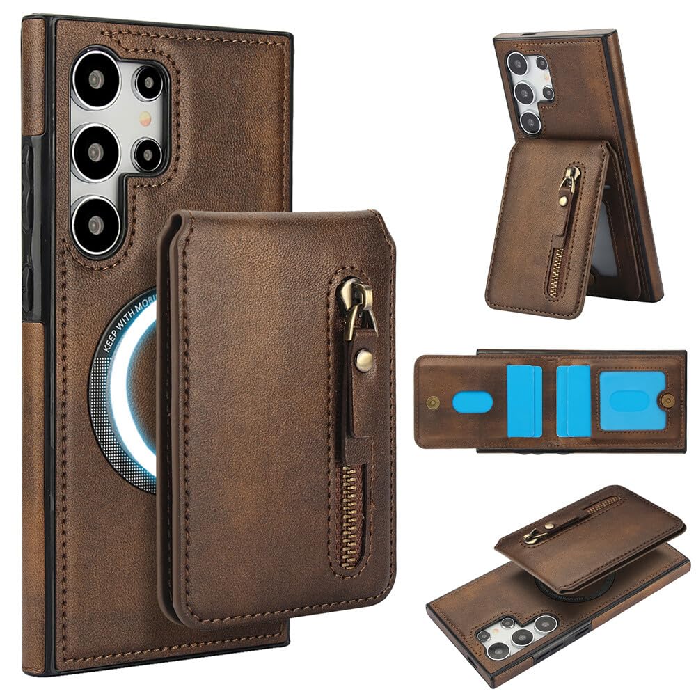 Étui en cuir magnétique amovible pour Samsung S21 Ultra - 7