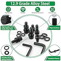 Vista 3 de Surtido de 1500 piezas de tornillos, tuercas y arandelas, kit de pernos y tuercas métricos M2 M3 M4 M5 M6 con cabeza hexagonal de casquillo, acero
