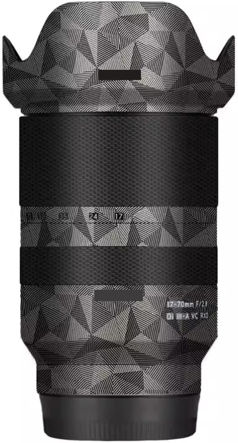 Camera Lens Skin Anti-Scratch Sticker for Tamron 17-70mm F2.8 B070 fit for Sony Mount Camera Coat Vinly Protective Film Body Protector Decals Cover F/2.8 17-70 2.8(Triangle Titanium)