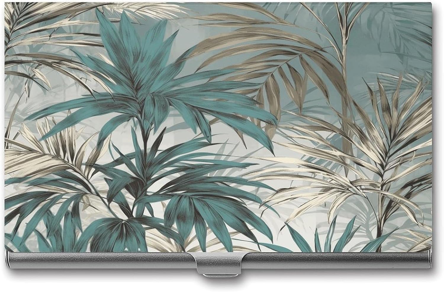 Palm Leaves Business Card Holder Slim Business Card Case