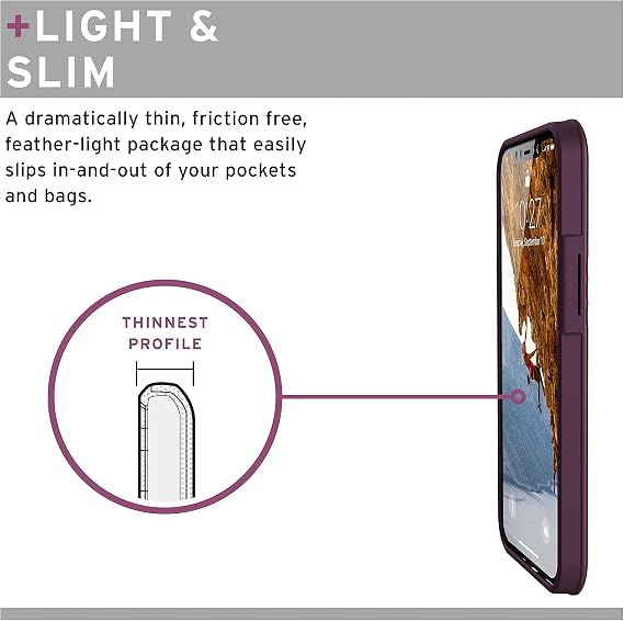 URBAN ARMOR GEAR [U] by UAG Designed for iPhone 12 Pro Max Case [6.7-inch Screen] Anchor Shock Absorbing Slim Fit Sleek Stylish Protective Phone Cover, Matte Aubergine