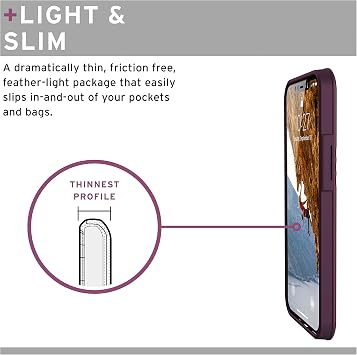 URBAN ARMOR GEAR [U] by UAG Designed for iPhone 12 Pro Max Case [6.7-inch Screen] Anchor Shock Absorbing Slim Fit Sleek Stylish Protective Phone Cover, Matte Aubergine