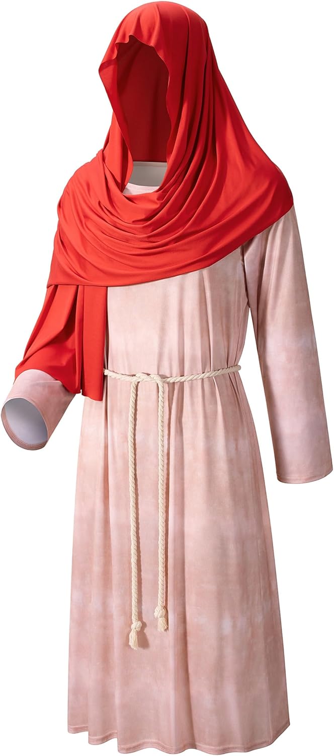 TOKYO REVENGERS Adult Biblical Jesus Robe Christ Costume Halloween Outfit Cosplay Costume Shawl Waist Rope Wig And Beard Set - Image 3
