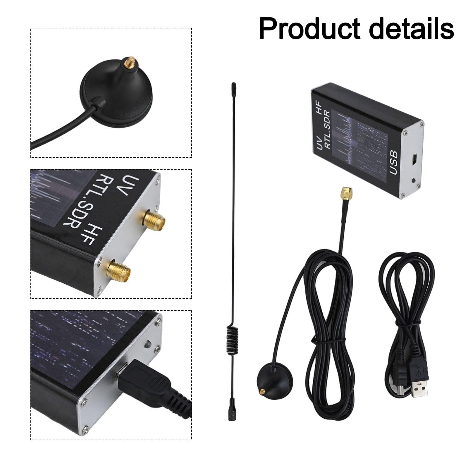 100 kHz-1,7 GHz Full-HF-RTL Ricevitore Sintonizzatore USB R820T+8232 Ricetrasmettitore amatoriale Accessori Utensili Multi Strumento Professionale